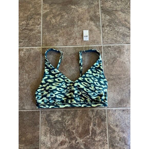 Offline By Aerie Goals Plunge Sports Bra Green Size Medium - Picture 2 of 9